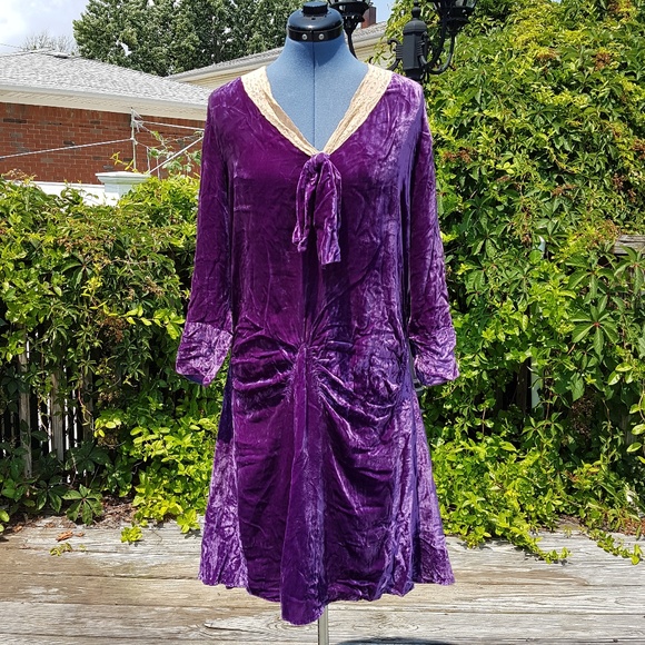 1920's purple flapper dress